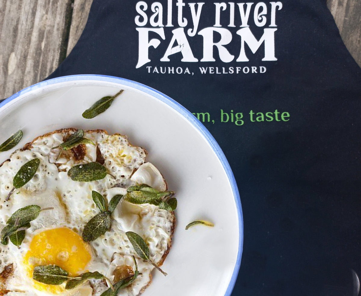Sage and fried eggs Salty River Farm shop
